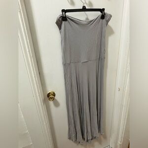 Gray maxi skirt plus size